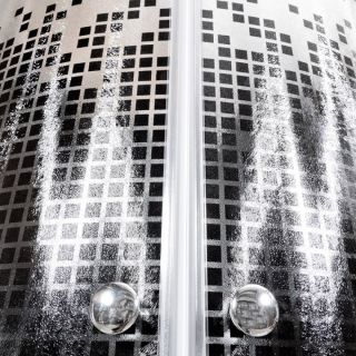 Душевая кабина Deto L 890 стандартная BLACK 90х90х215 см